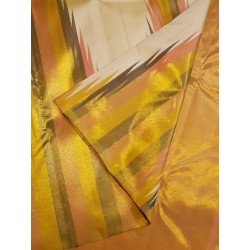 8 Kol Pure Kanjivaram Silk Saree Golden Beige Temple Border | Prahla Silks