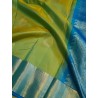 2G Pure Korvai Kanjivaram Silk Saree Lime Green Sky Blue | Gold Zari | Prahla Silks
