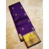 2G Pure Kanjivaram Silk - Dark Purple Gold Zari