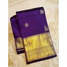 2G Pure Kanjivaram Silk - Dark Purple Gold Zari