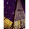 2G Pure Kanjivaram Silk - Dark Purple Gold Zari
