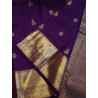 2G Pure Kanjivaram Silk - Dark Purple Gold Zari