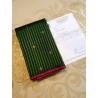 Pure Kanjivaram Silk Saree Dark Green Pink | 3 Gram Pure Zari | Prahla Silks