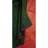 Pure Kanjivaram Silk Saree Dark Green Pink | 3 Gram Pure Zari | Prahla Silks