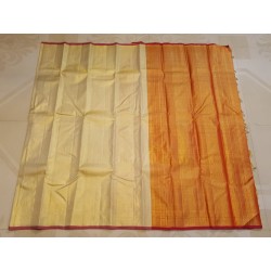 2G Pure Kanjivaram Silk Saree – Golden Vairaoosi Design | Prahla Silks