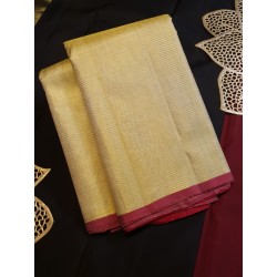 2G Pure Kanjivaram Silk Saree – Golden Vairaoosi Design | Prahla Silks