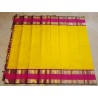 2G Pure Korvai Kanjivaram Silk Saree - Yellow Contrast Pink Barder