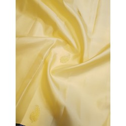 2G Pure Kanjivaram Silk Saree Half White and Blue with Korvai Border | Prahla Silks