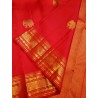 2G Pure Kanjivaram Silk Saree Dark Red with Gold Zari | Bridal Wedding Saree