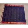 2G Korvai Pure Kanjivaram Silk Saree – Navy Blue with Pink Border | Bridal Kanchipuram Saree