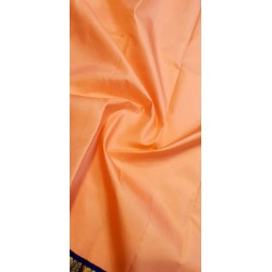 2G Pure Kanjivaram Silk Saree Peach with Navy Blue Border | Bridal Silk Saree | Prahla Silks