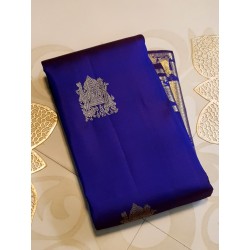 2G Pure Kanjivaram Silk Saree Blue with Gold Zari Pallaku | Wedding & Festive Silk