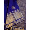 2G Pure Kanjivaram Silk Saree Blue with Gold Zari Pallaku | Wedding & Festive Silk