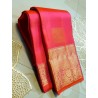 2G Pure Kanjivaram Silk Saree in Hot Pink with Gold Zari | Prahla SilksV