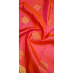 2G Pure Kanjivaram Silk Saree in Hot Pink with Gold Zari | Prahla SilksV