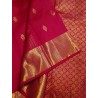 2G Pure Kanjivaram Silk Saree – Red & Gold Zari | Traditional Wedding & Festival Saree
