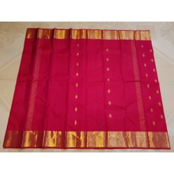 2G Pure Kanjivaram Silk Saree – Red & Gold Zari | Traditional Wedding & Festival Saree