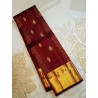 2G Pure Kanjivaram Silk Saree – Deep Maroon with Gold Zari | Bridal