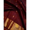 2G Pure Kanjivaram Silk Saree – Deep Maroon with Gold Zari | Bridal