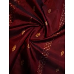 2G Pure Kanjivaram Silk Saree – Deep Maroon with Gold Zari | Bridal