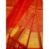 4Gram Chilli Red Pure Zari Kanjivaram Silk Sarees authentic Wedding Silk Saree by Prahla Silks