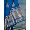 2G Pure Kanjivaram Silk Saree – Teal Blue with Gold Zari Border | Bridal Wedding Silk Saree Online