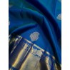 2G Pure Kanjivaram Silk Saree – Teal Blue with Gold Zari Border | Bridal Wedding Silk Saree Online