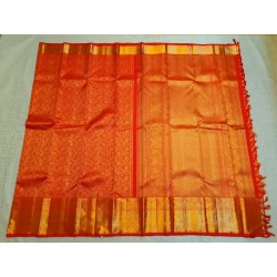 4Gram Chilli Red Pure Zari Kanjivaram Silk Sarees authentic Wedding Silk Saree by Prahla Silks