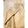 Lord Krishna 2G Kanjivaram Silk Saree – White Butter Color with Rich Pallu | Prahla Silks