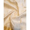 Lord Krishna 2G Kanjivaram Silk Saree – White Butter Color with Rich Pallu | Prahla Silks