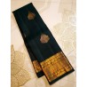 2G Pure Kanjivaram Silk Saree – Bottle Green with Grand Gold Zari Border