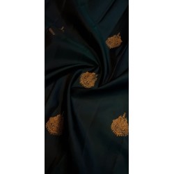 2G Pure Kanjivaram Silk Saree – Bottle Green with Grand Gold Zari Border