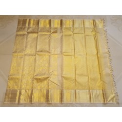 Pure Gold Kanjivaram Silk Saree with Rich Zari Weaving