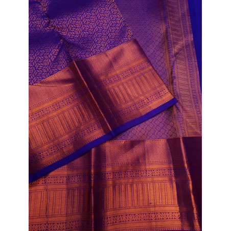 PS311 - PURE KANJIVARAM SILK SAREE ROYAL BLUE
