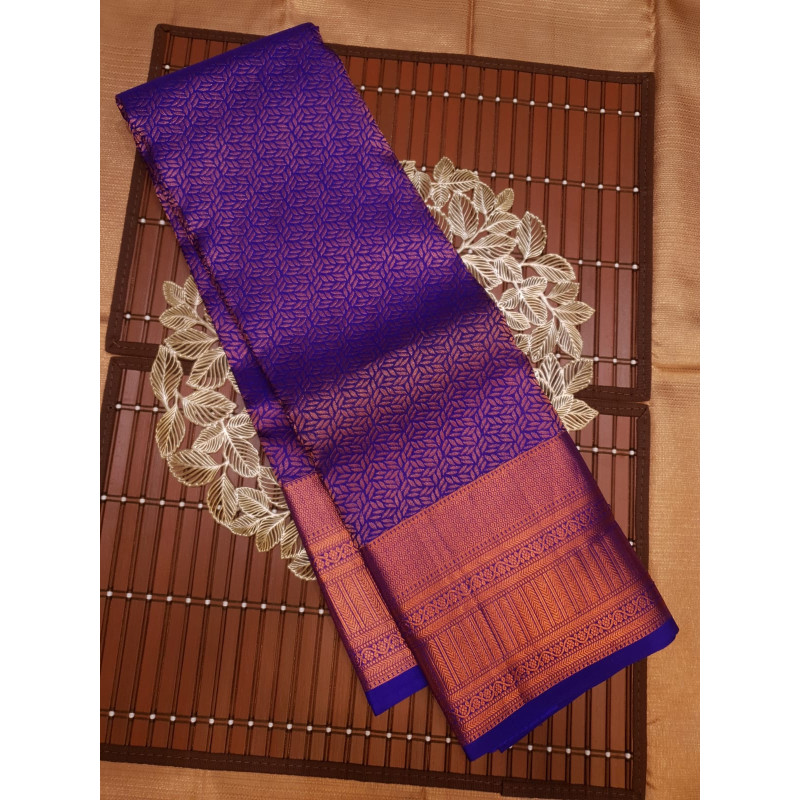 PS311 - PURE KANJIVARAM SILK SAREE ROYAL BLUE
