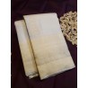 2G Pure Kanjivaram Silk Saree – Ivory Cream with Rich Gold Zari Border