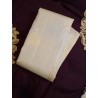 2G Pure Kanjivaram Silk Saree – Ivory Cream with Rich Gold Zari Border