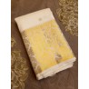 2G Pure Kanjivaram Silk Saree | Ivory Cream with Rich Gold Zari Border - Prahla Silks