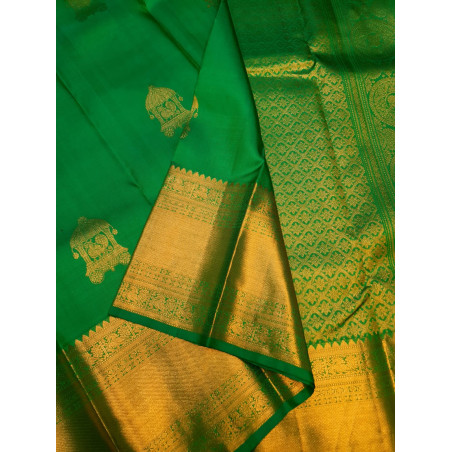 PS318 - PURE KANJIVARAM SILK SAREE - GREEN