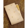 2G Pure Kanjivaram Silk Saree | Ivory Cream with Rich Gold Zari Border - Prahla Silks