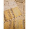 2G Pure Kanjivaram Silk Saree | Ivory Cream with Rich Gold Zari Border - Prahla Silks