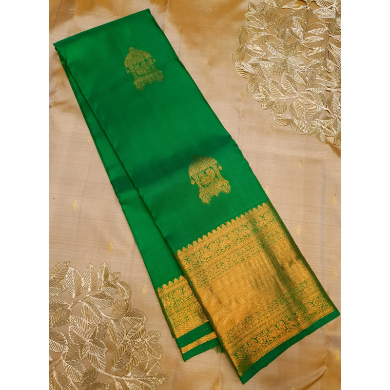 PS318 - PURE KANJIVARAM SILK SAREE - GREEN