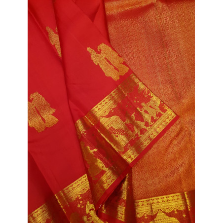 PS319 - PURE KANJIVARAM SILK SAREE - RED
