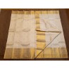 2G Pure Kanjivaram Silk Saree | Ivory Cream with Rich Gold Zari Border - Prahla Silks