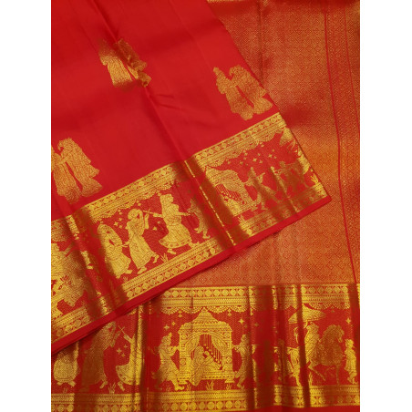 PS319 - PURE KANJIVARAM SILK SAREE - RED