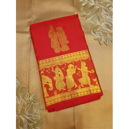PS319 - PURE KANJIVARAM SILK SAREE - RED