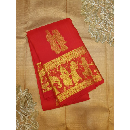 PS319 - PURE KANJIVARAM SILK SAREE - RED