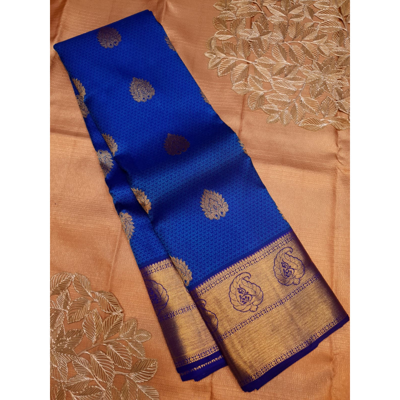PS320 - PURE KANJIVARAM SILK SAREE - ROYAL BLUE