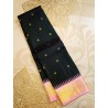 2G Pure Kanjivaram Silk Saree Dark Green with Pink Zari Border | Prahla Silks