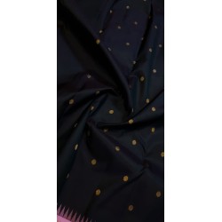 2G Pure Kanjivaram Silk Saree Dark Green with Pink Zari Border | Prahla Silks